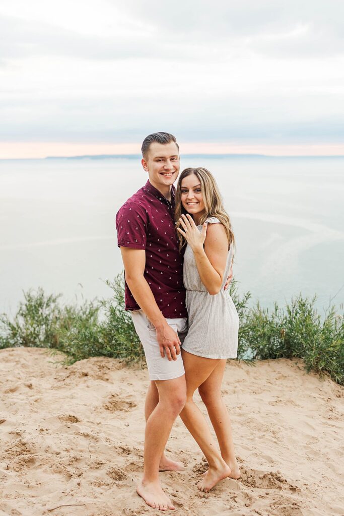 Pyramid Point proposal at sunset in Northern Michigan