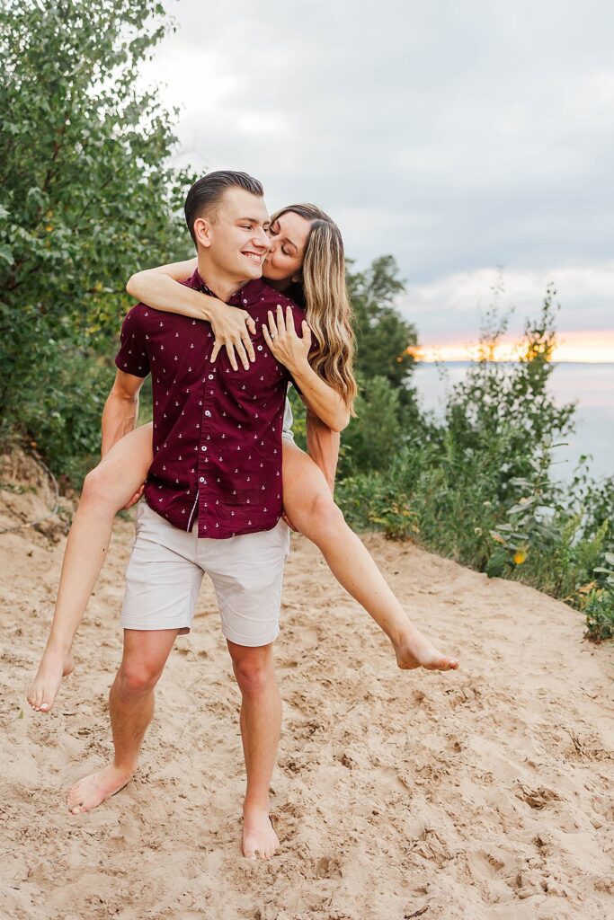 Northern Michigan proposal photography at Pyramid Point