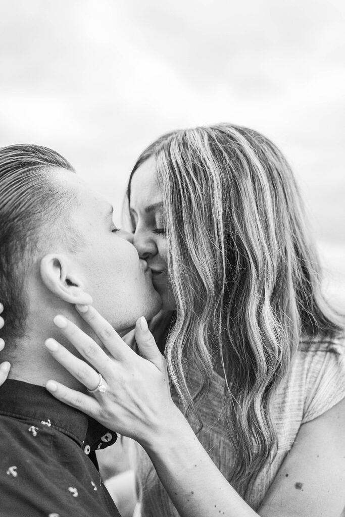 Pyramid Point proposal at sunset in Northern Michigan