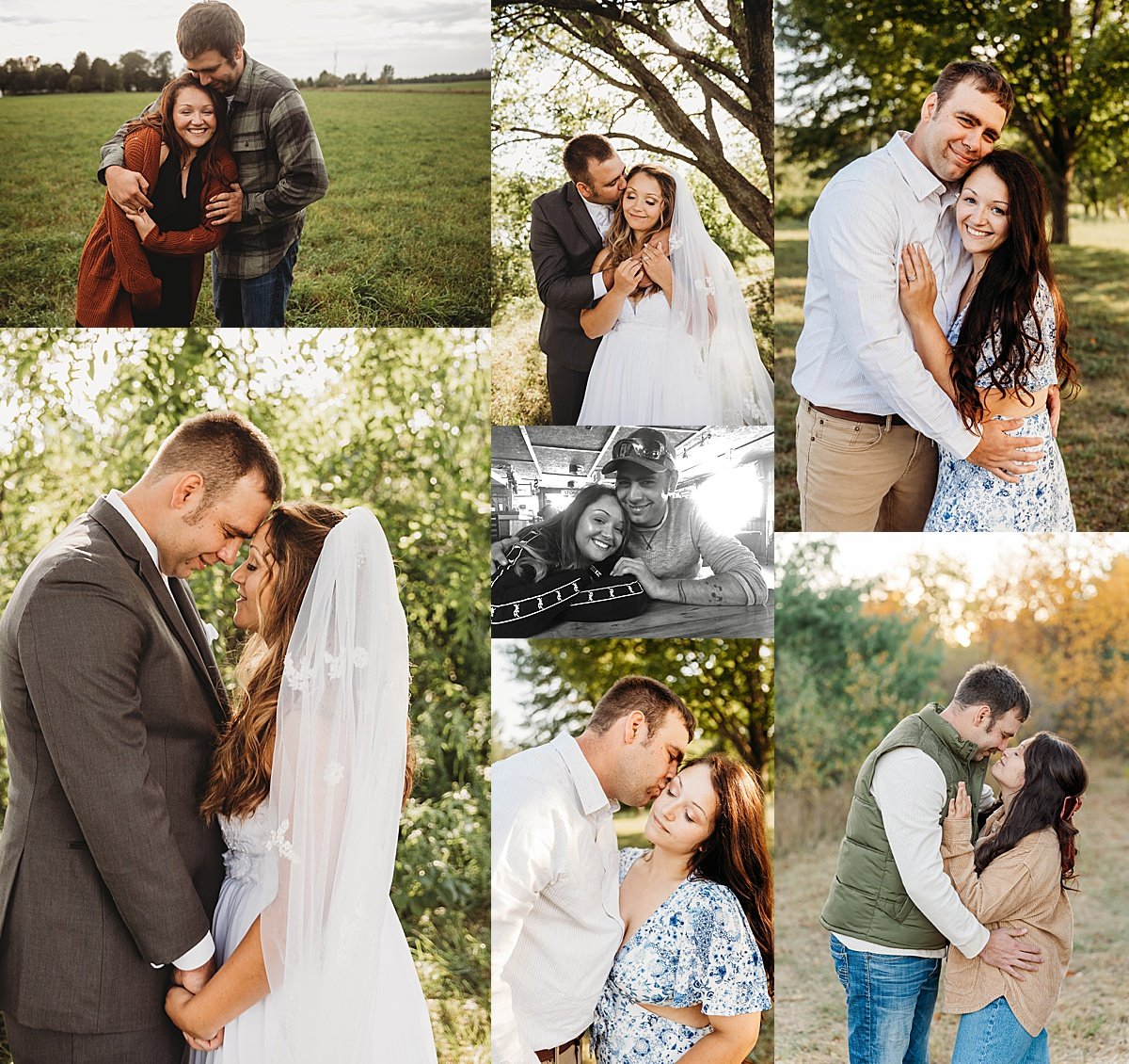 The middle photo that is in black and white was one of our very first photos together in 2018.