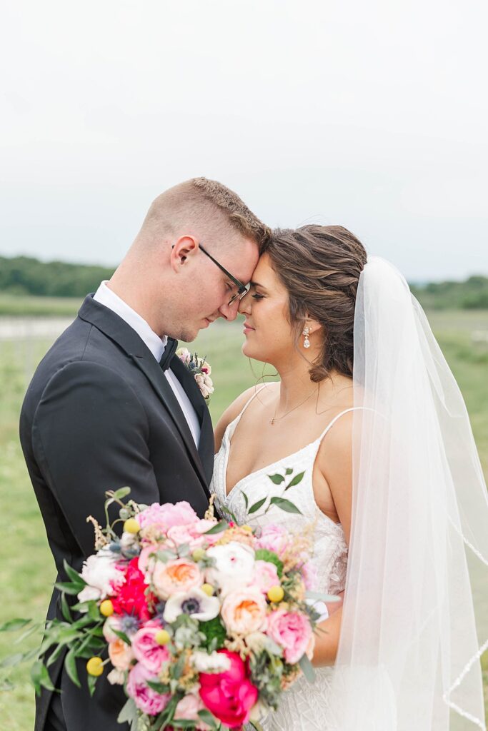 Romantic newlywed portraits captured during a Northern Michigan wedding