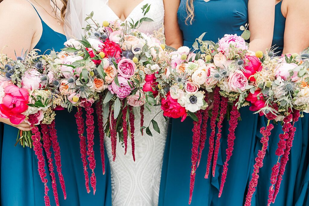 Colorful florals on a Northern Michigan wedding day