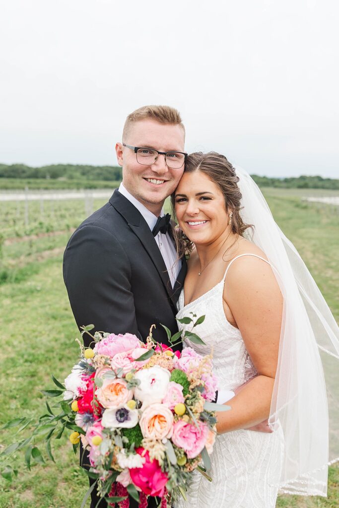 Natural and emotional bride and groom portraits on a Traverse City wedding day