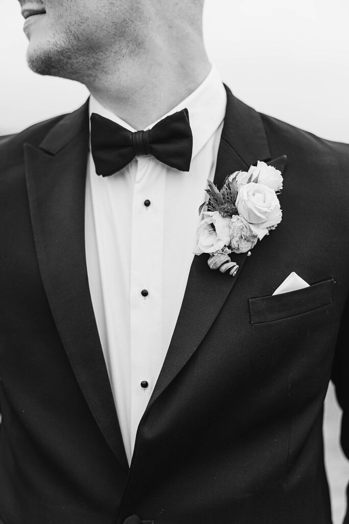 Groom portrait photographed on a Traverse City wedding day