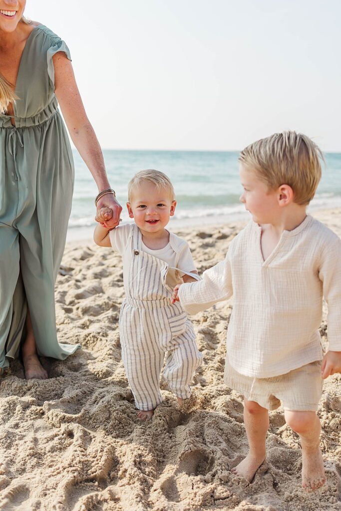 Candid family moments captured at Empire Beach