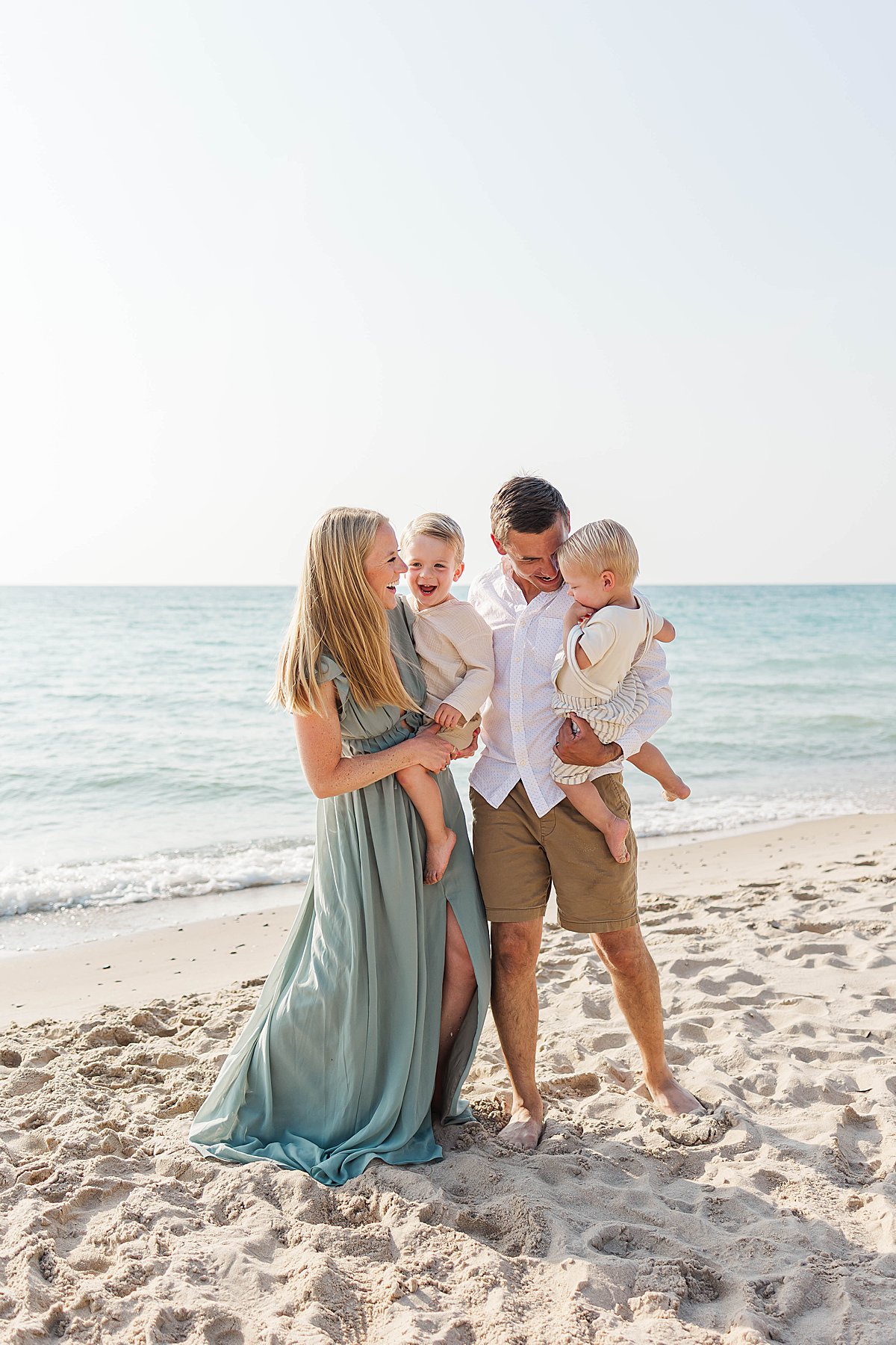 Family portraits at Empire Beach during a Northern Michigan family session