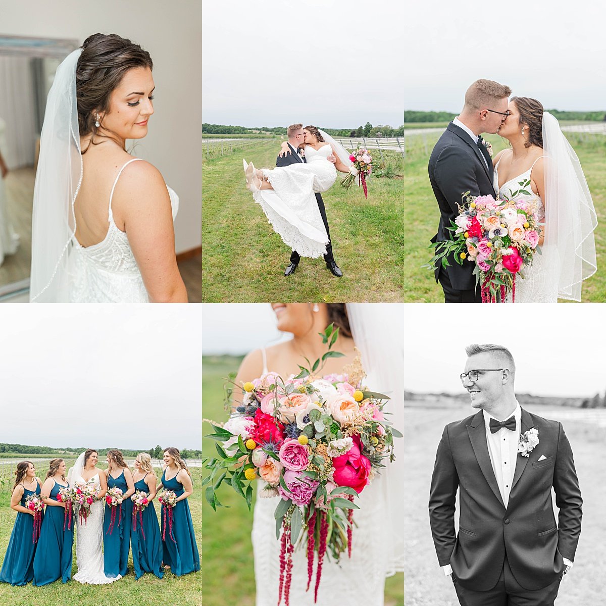  Hannah & Joe’s elegant Catholic wedding at St. Joseph’s Catholic Church on Old Mission Peninsula, followed by a joyful reception at BlueBridge Event Center in Traverse City, Michigan. Their day was filled with love, laughter, and unforgettable moments surrounded by family and friends. 
