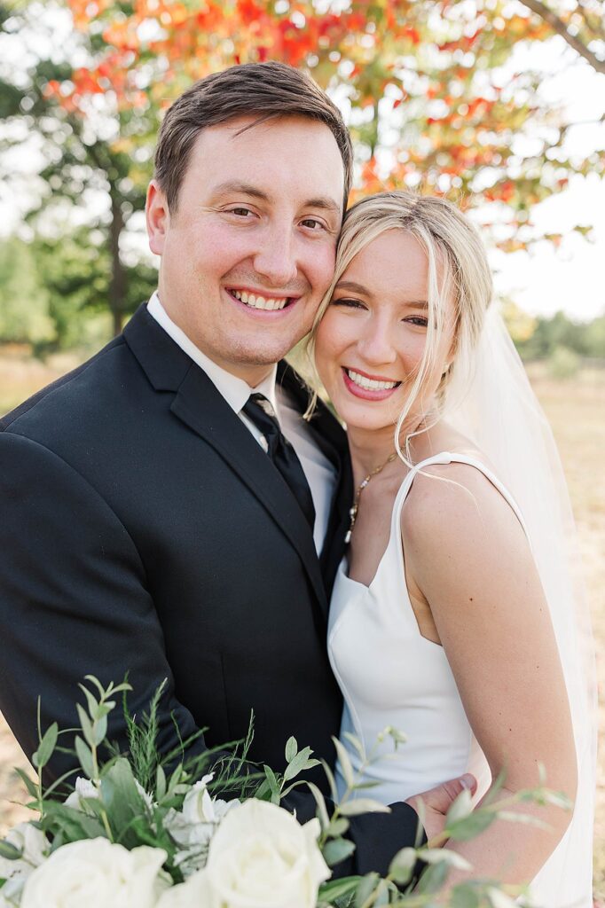 Timeless couple portraits captured at a Mill Pond Event Center wedding