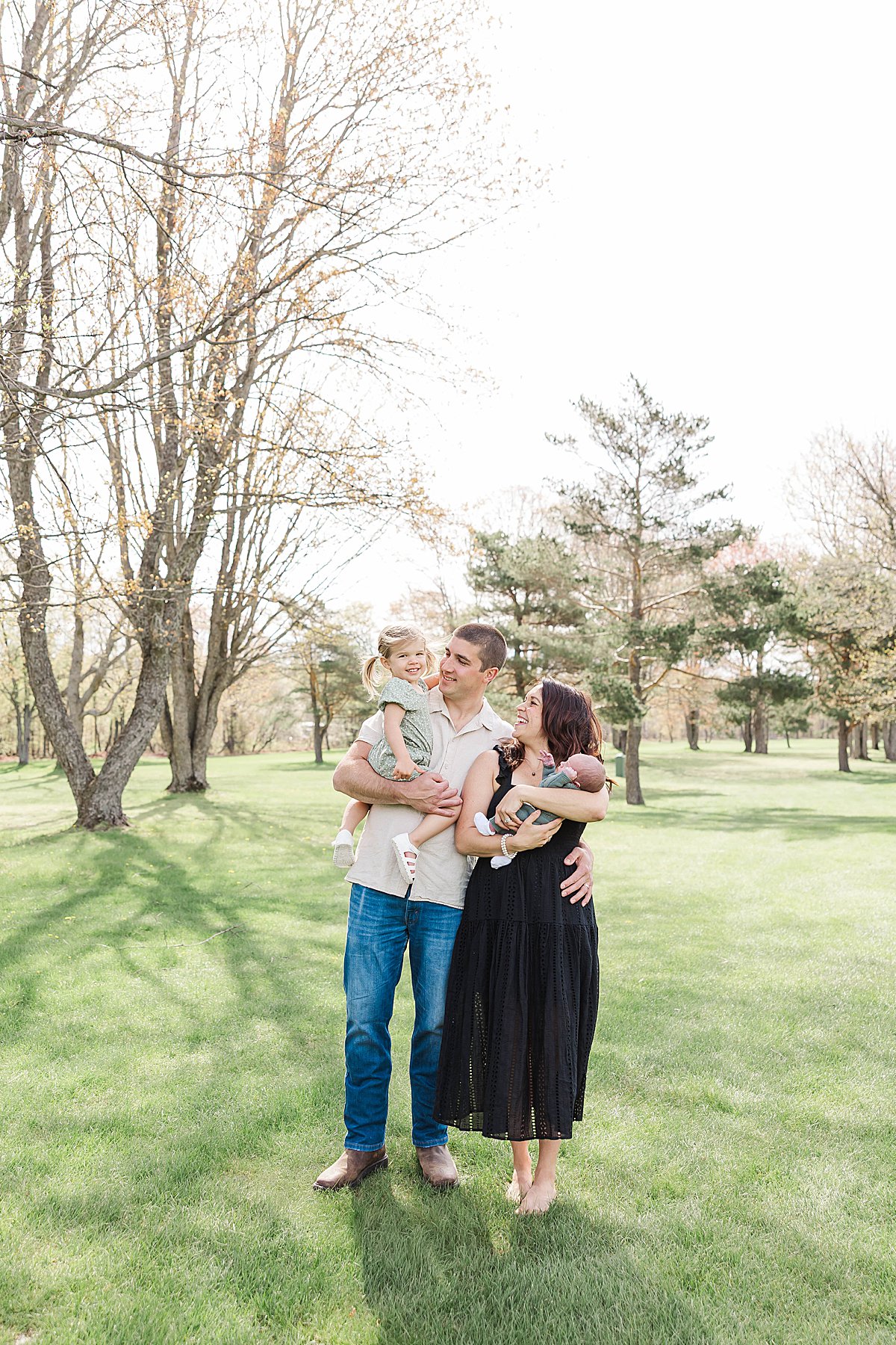 Northern Michigan Newborn and Family Session in the Spring