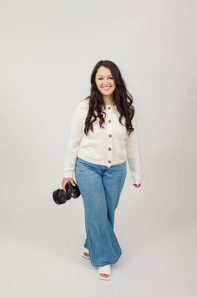 Personal branding photos of a Traverse City wedding photographer