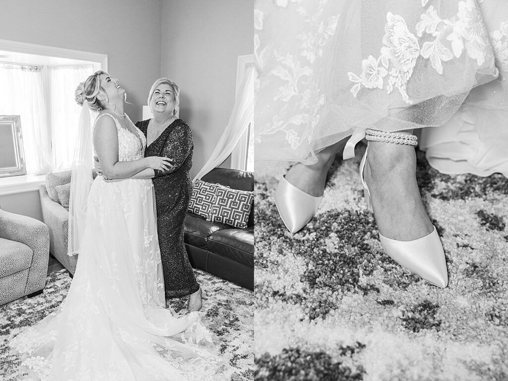 Elegant winter bridal shoes and accessories at Greystone Weddings