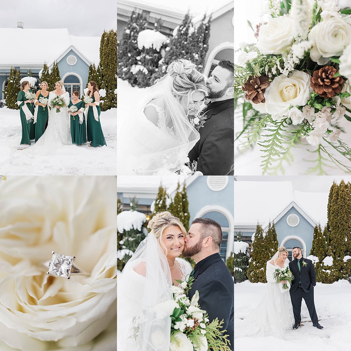  Patrick and Christy’s romantic winter wedding at Greystone Weddings near Traverse City, Michigan. Captured in the snowy Northern Michigan landscape, their wedding day featured breathtaking views, cozy details, and the magic of a winter celebration at one of the region’s most stunning venues. 
