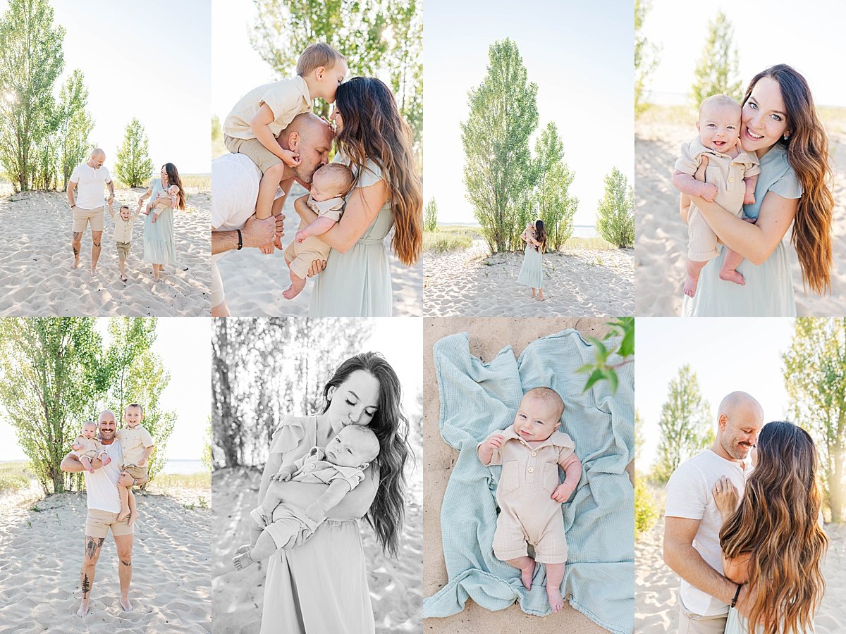  A heartwarming moment from the Rowans’ family and newborn session at Dam Beach in Elk Rapids, MI. With the stunning Northern Michigan shoreline as their backdrop, this session was filled with love, golden light, and the sweetest newborn snuggles. Capturing these early days as a growing family is always so special! 