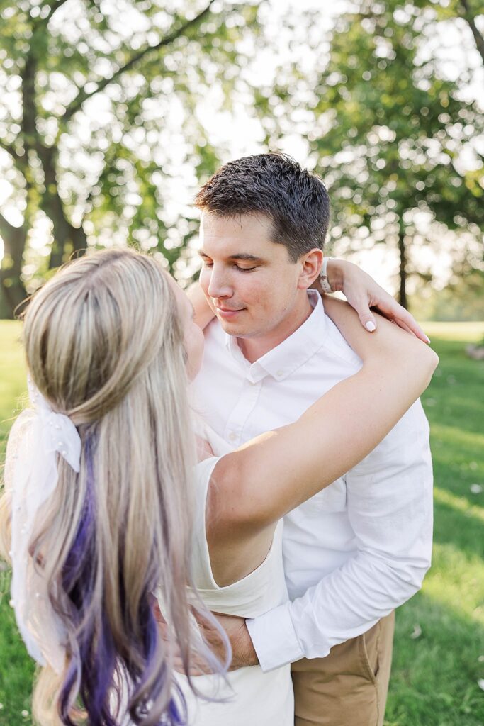 Michigan engagement session photographed outdoors