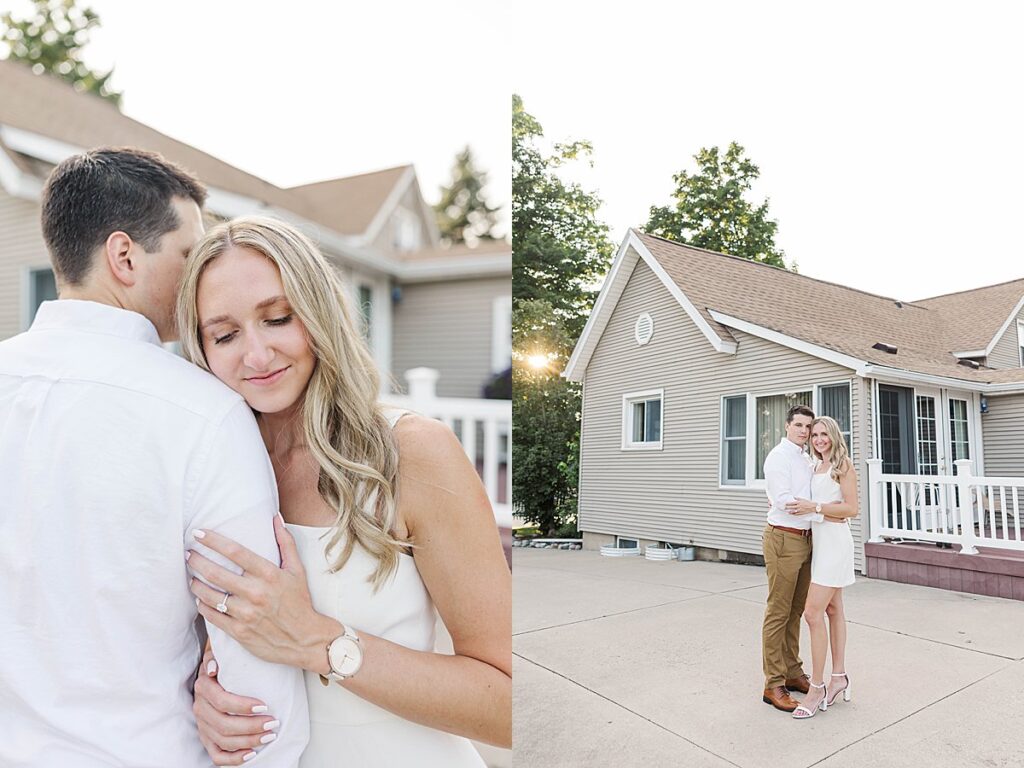 Michigan engagement session photographed outdoors