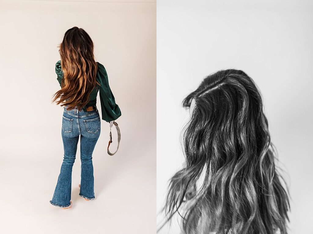 Creative branding photos for a photographer in Traverse City