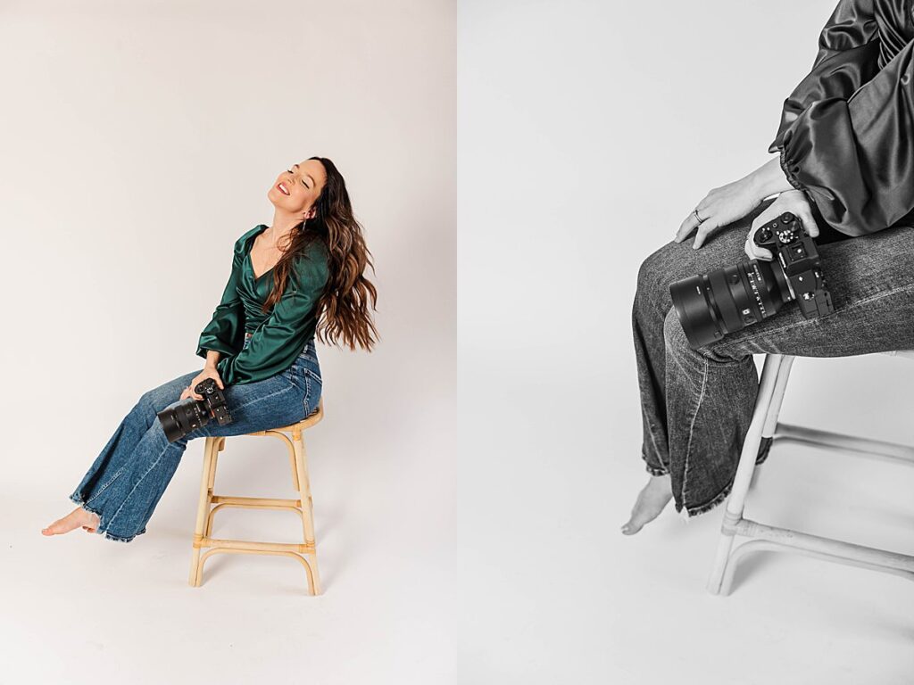 Branding session photographed at a Traverse City studio