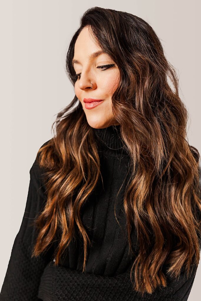 Editorial branding portraits in a Traverse City studio