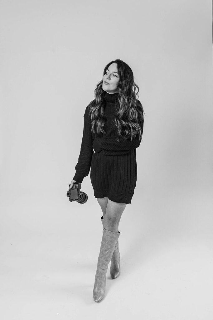 Creative branding photos for a photographer in Traverse City