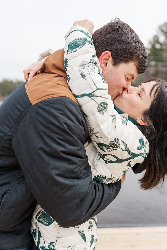 Surprise proposal on the Boardman Lake Trail in Traverse City, Michigan