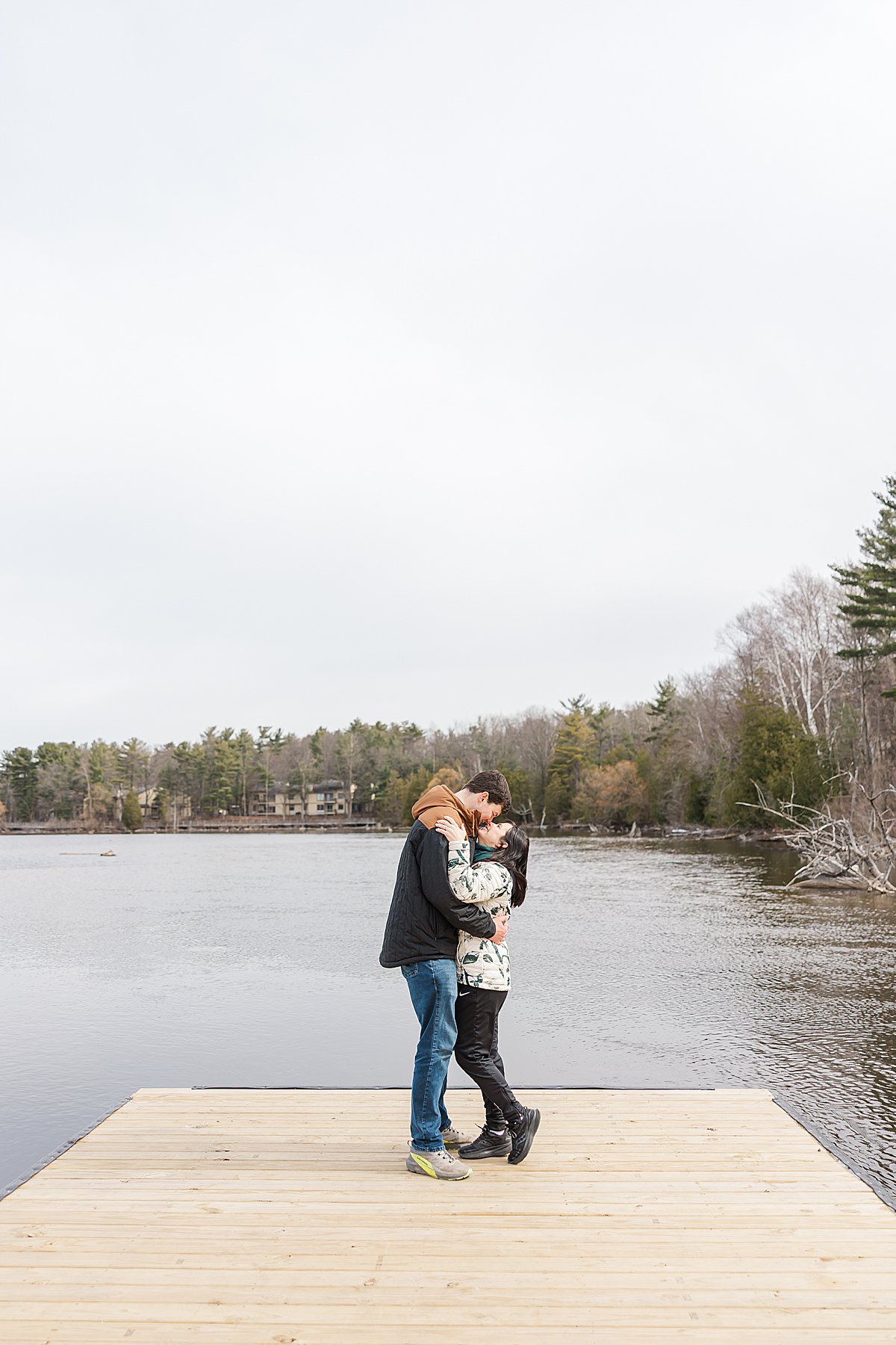 Surprise proposal on the Boardman Lake Trail in Traverse City, Michigan