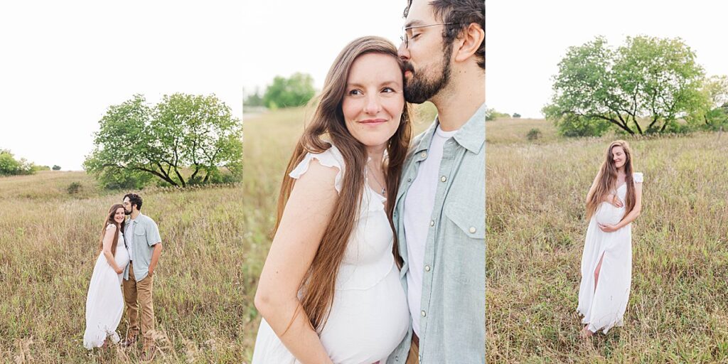Maternity photos at the Botanical Gardens in Traverse City, Michigan