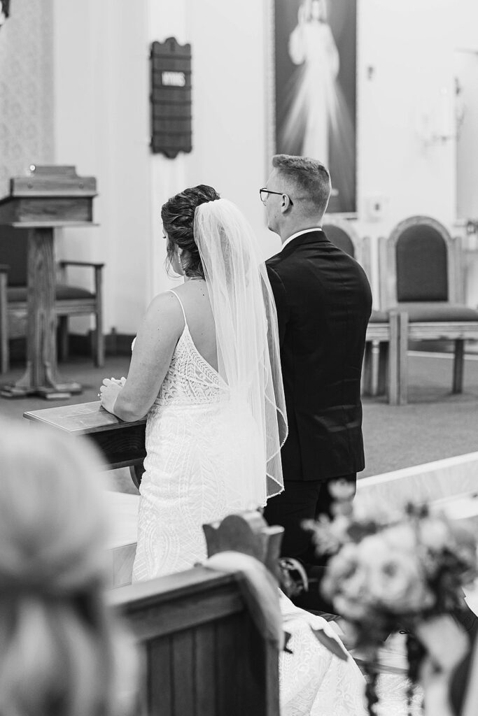 Wedding ceremony at St. Joseph Catholic Church on Old Mission Peninsula
