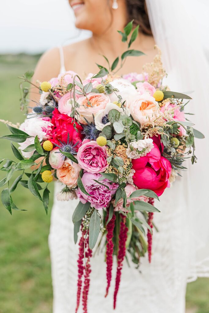 Colorful bridal bouquet at BlueBridge Events Center wedding