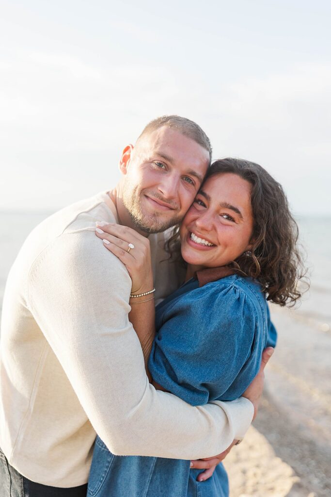 Romantic engagement session photo focused on presence and connection