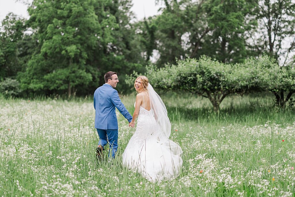 Romantic couple portraits by a Grand Rapids area wedding photographer, focused on connection and joy