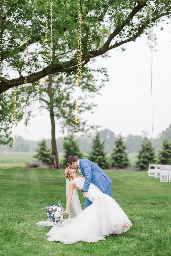 Romantic couple portraits by a Grand Rapids area wedding photographer, focused on connection and joy
