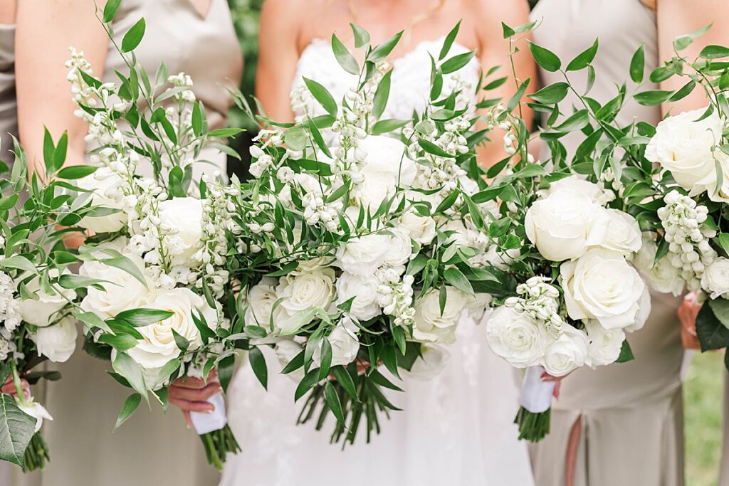Wedding day details and getting-ready moments at a Blue Sky Barn wedding