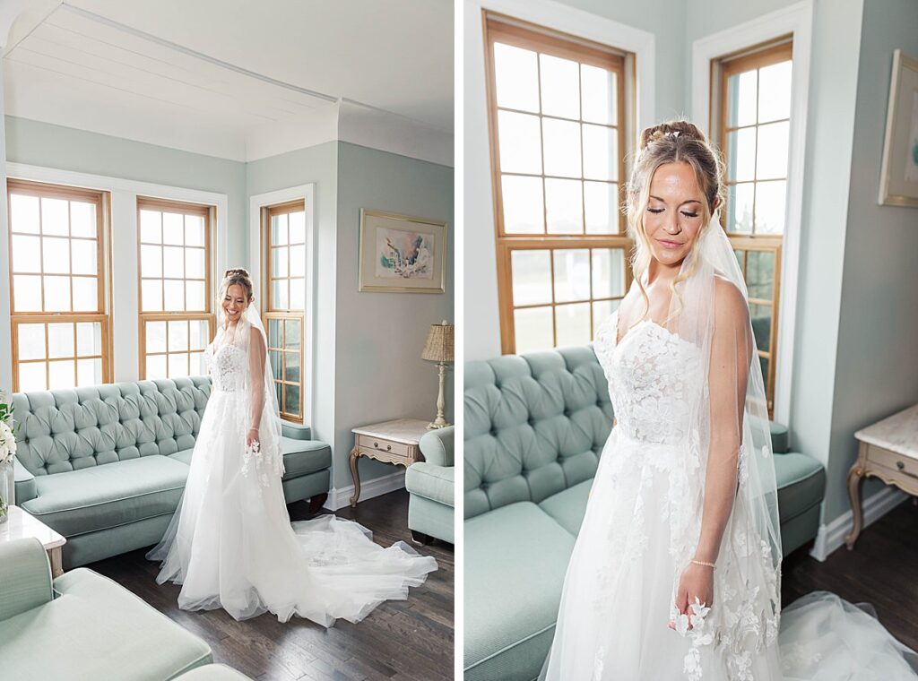 Wedding day details and getting-ready moments at a Blue Sky Barn wedding