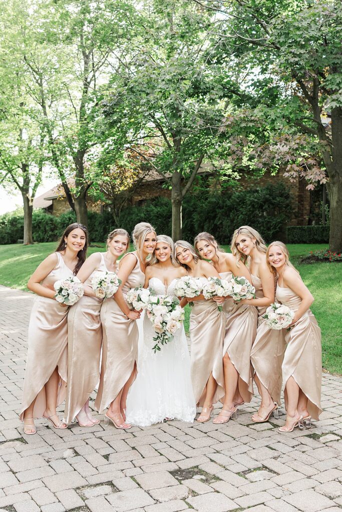 Bride and groom during their Indianwood Country Club wedding