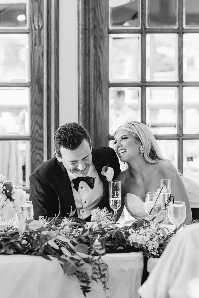 Wedding reception celebration at Indianwood Country Club