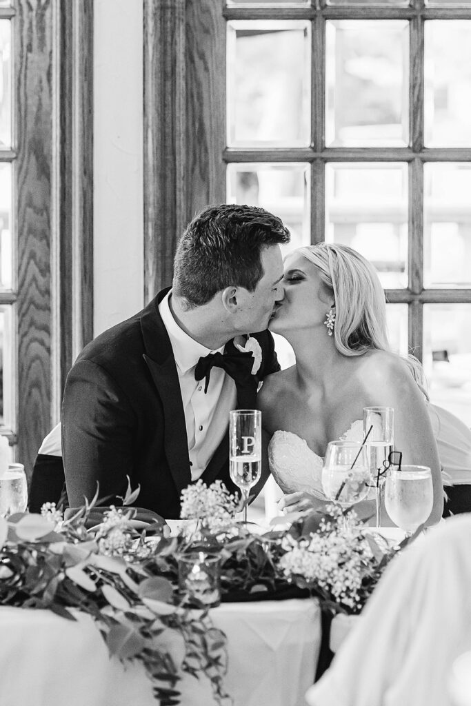 Wedding reception celebration at Indianwood Country Club