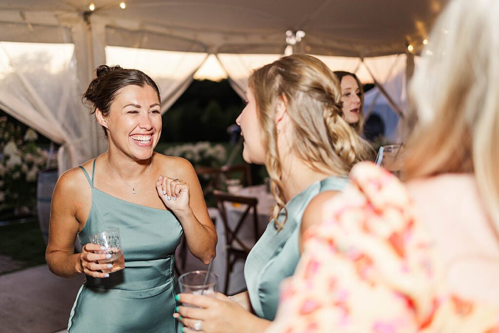 Guests dancing during Northern Michigan wedding reception