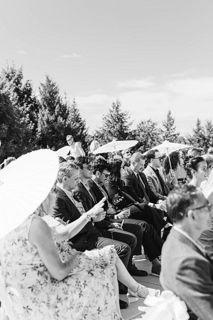 Candid ceremony moments at Bayview Weddings at Gallagher Farms