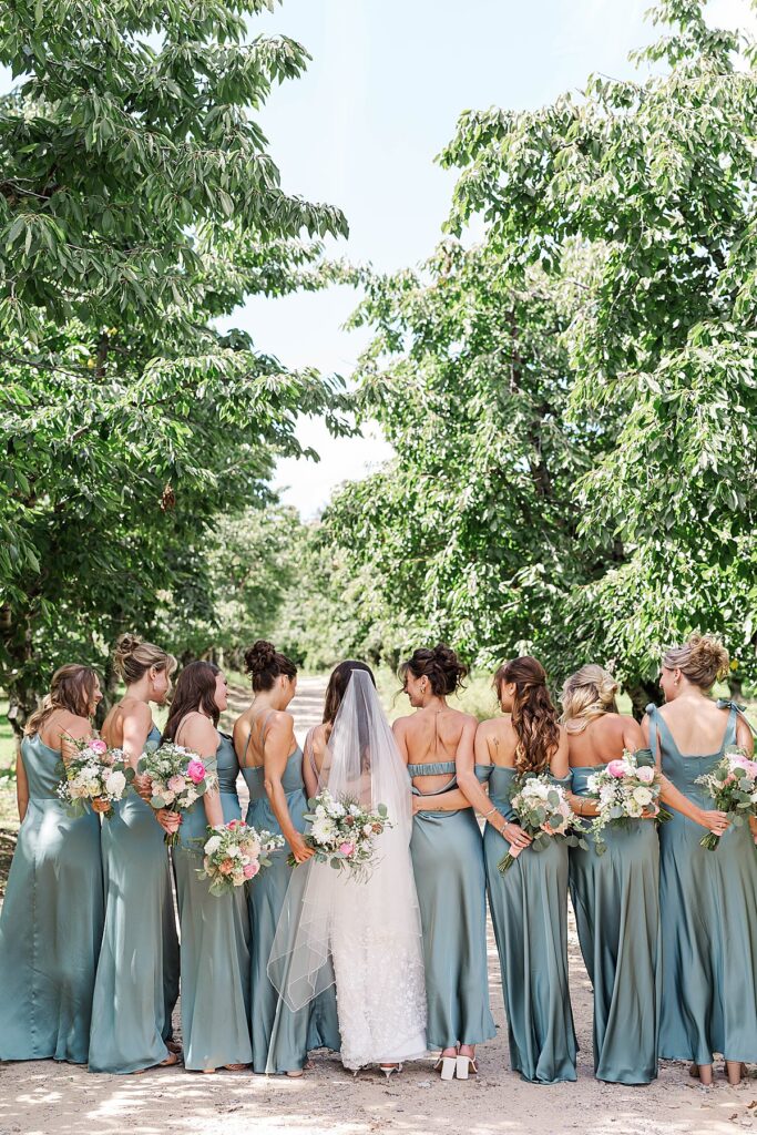 Wedding party celebrating together at Bayview Weddings