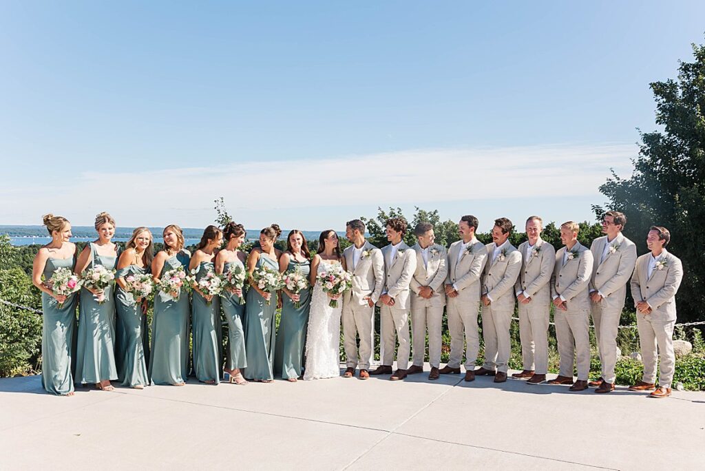 Wedding party celebrating together at Bayview Weddings