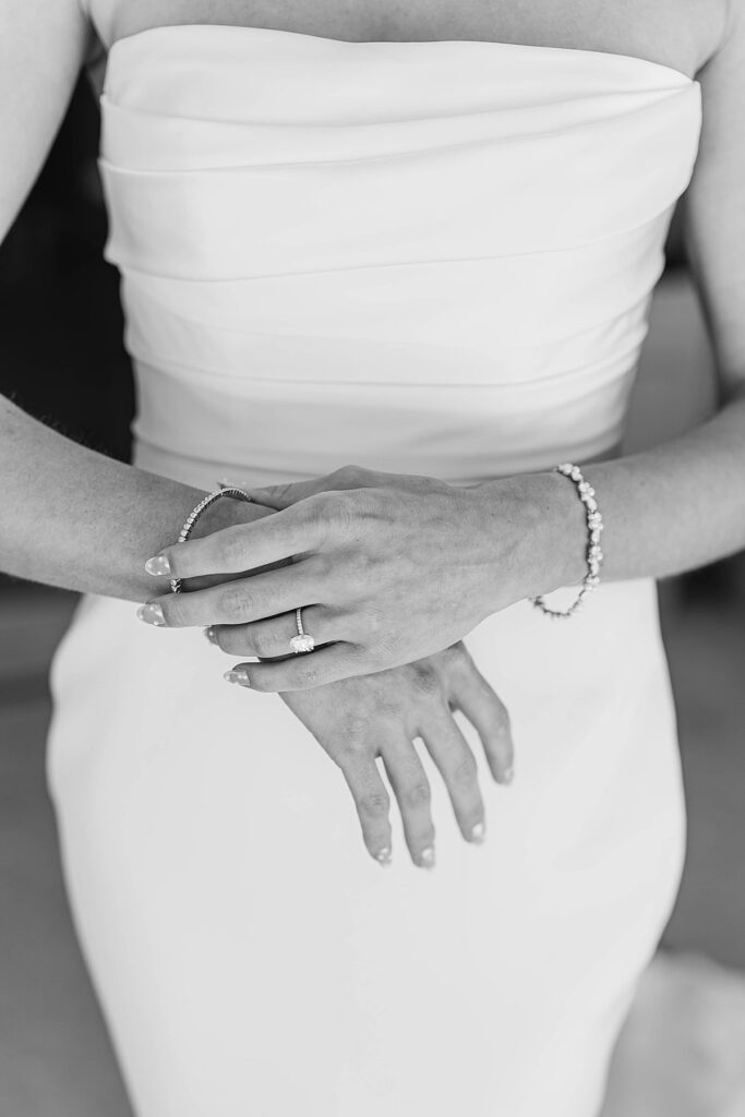 Bridal details during a Northern Michigan wedding morning