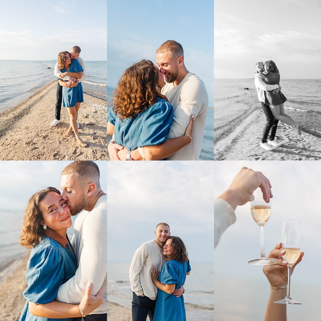 Luxury Northern Michigan proposal and engagement photos by Traverse City wedding photographer.