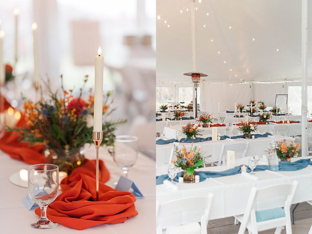 Candlelit wedding reception at The Ridge at Verterra