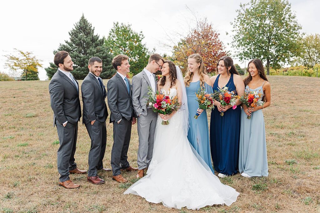Old Mission Peninsula wedding photographer capturing the bridal party
