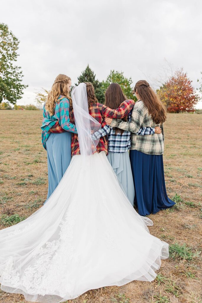 Candid bridal party moments at an Old Mission Peninsula wedding