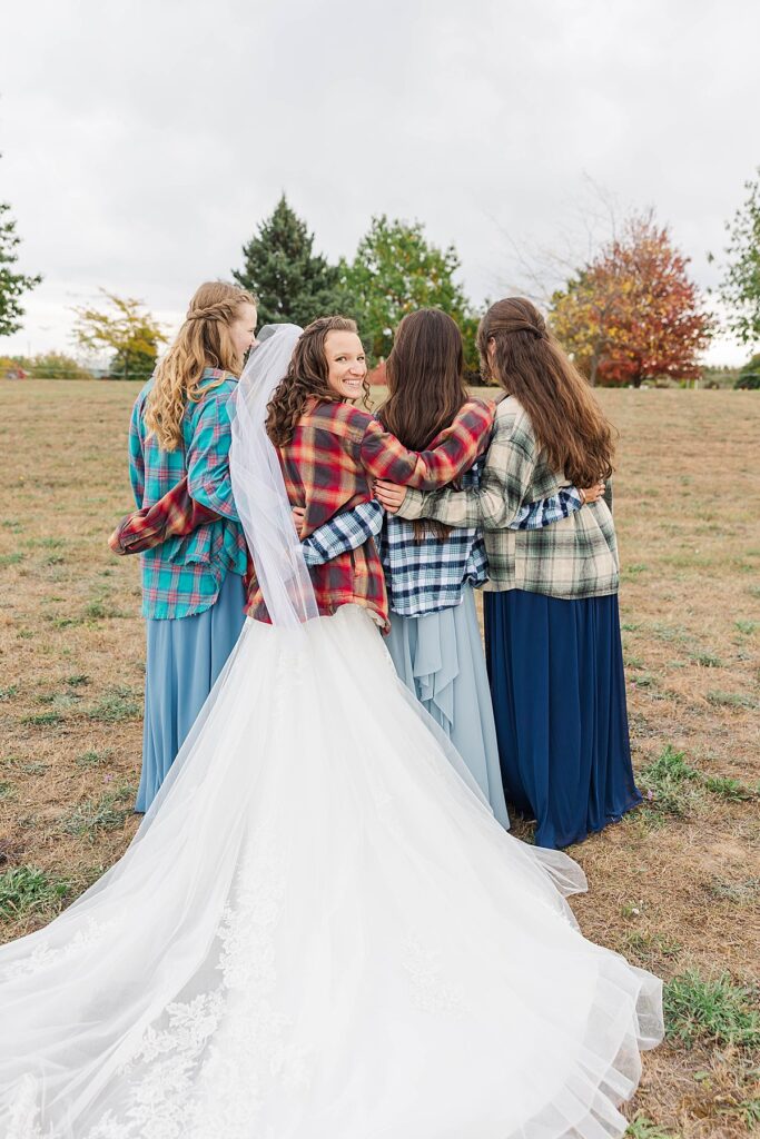 Wedding party portraits outside St. Joseph Catholic Church