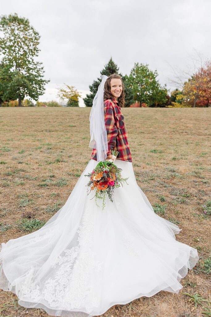 Bridal portraits from an Old Mission Peninsula wedding