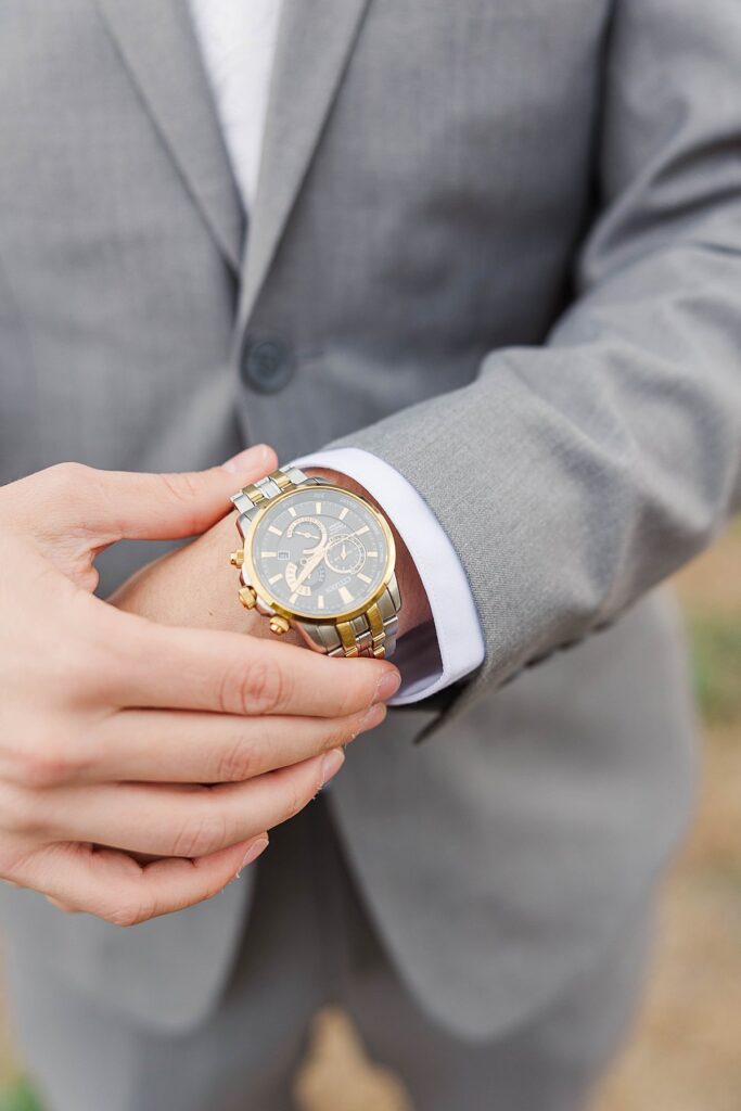 Timeless groom portrait during a Northern Michigan wedding