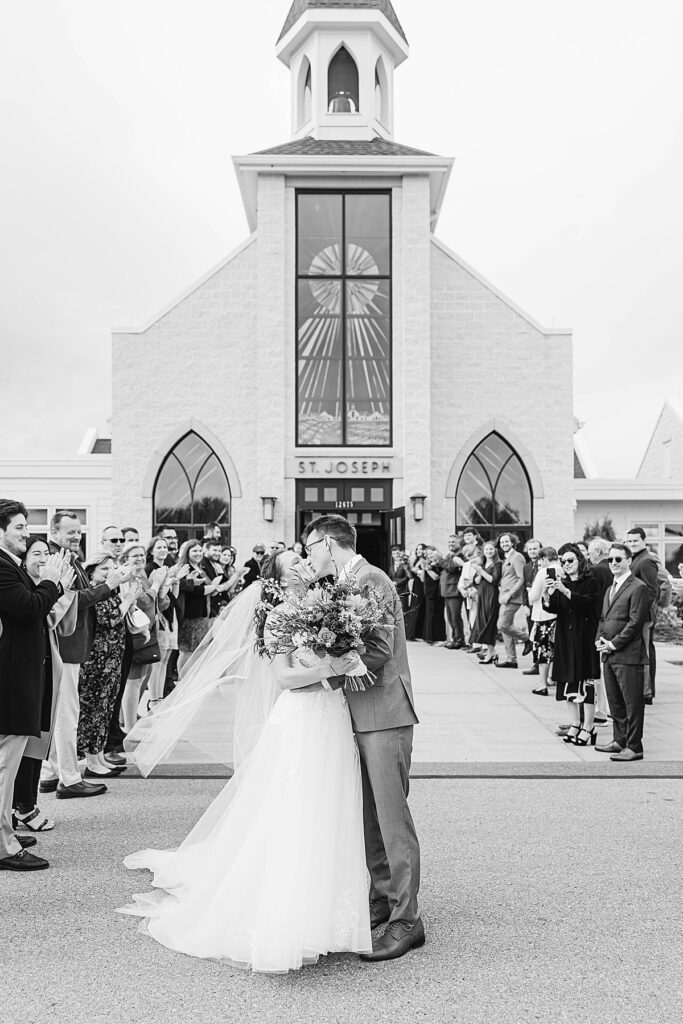Catholic wedding ceremony at St. Joseph Catholic Church on Old Mission Peninsula