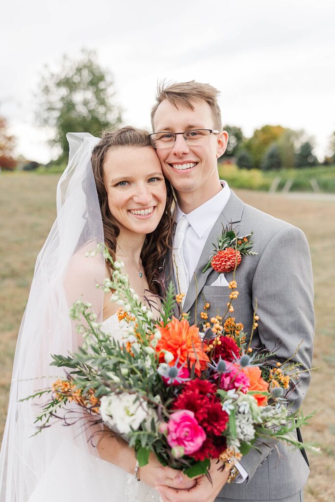 Bride and groom portraits photographed by an Old Mission Peninsula wedding photographer